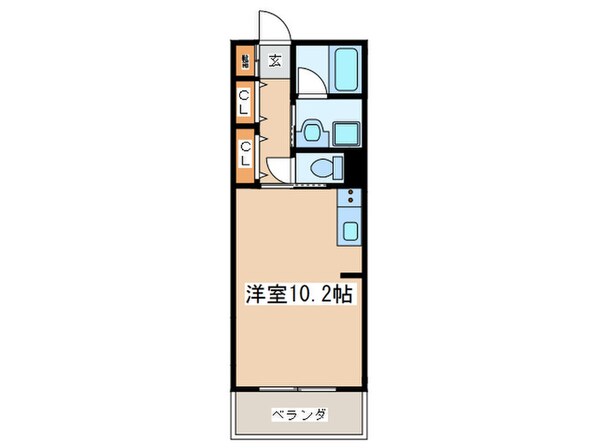 バ－ドタウン９番館の物件間取画像